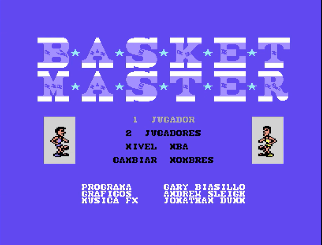 Fernando Martín Basket Master - Menú principal C64